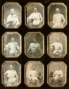 Österreichischer Photograph um 1851 - Offiziere des Steirischen Infanterieregimentes Nr. 47 (Zeno Fotografie)