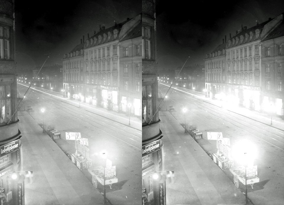 Østerbrogade ned mod Sortedams Sø, 1908-1910