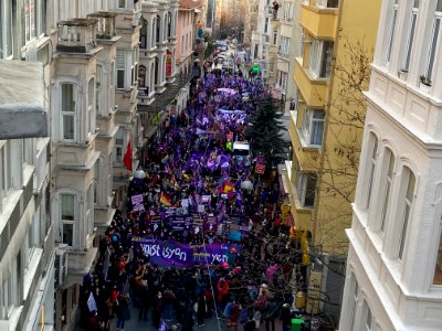 İstiklal Caddesi Kadın Yürüyüşü 2021