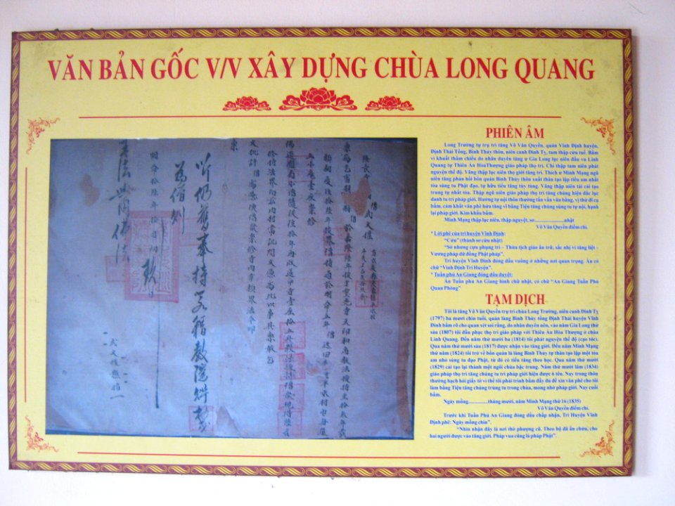 Đơn xin trùng tu chùa