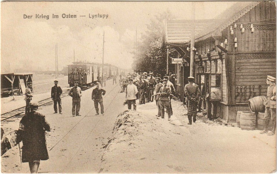 Łyntupy, Čyhunačnaja. Лынтупы, Чыгуначная (F. Krauskopf, 1916)