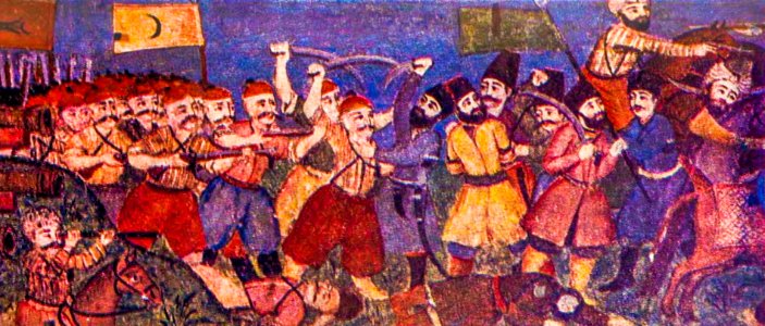 Şəki xan sarayında döyüş təsviri