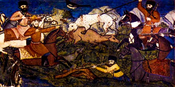 Şəki xan sarayında ov təsviri