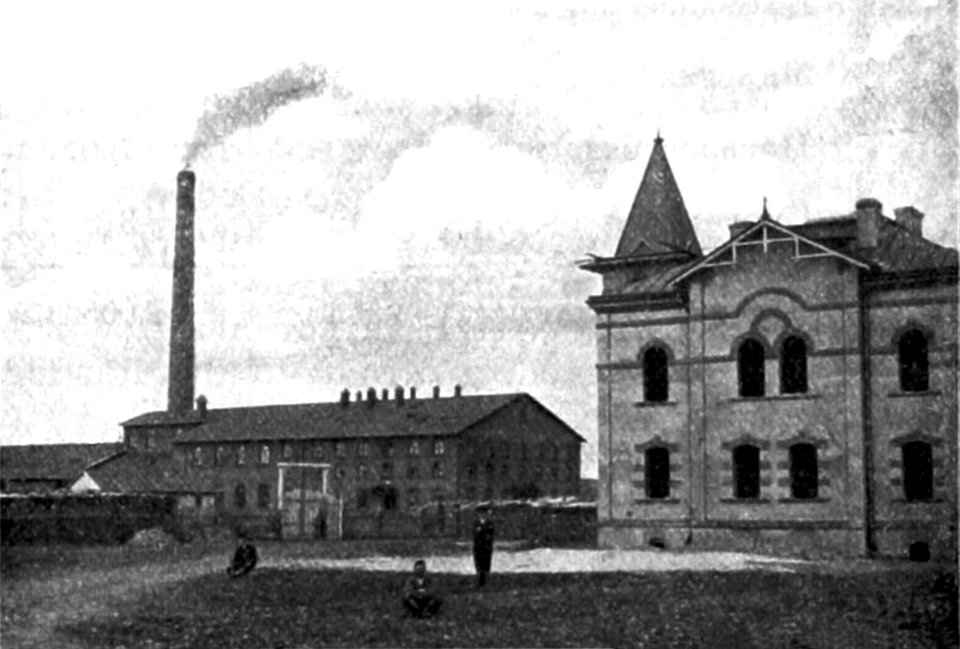 Škłoŭ, Fabryčnaja. Шклоў, Фабрычная (A. Astankovič, 1905)