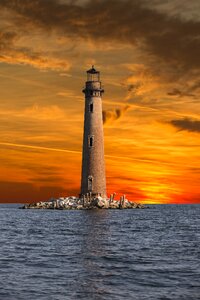 Dauphin island lighthouse sunset
