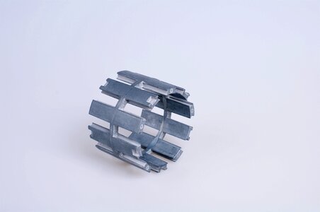 Metal piece side view industrial