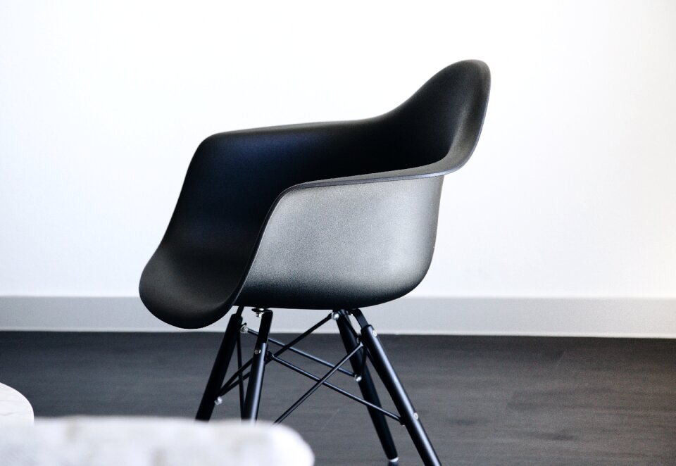 Black and white steel wall