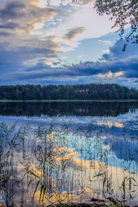 Lake reflection landscape photo