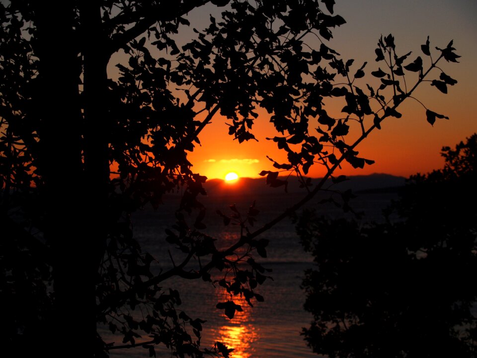 Sea shadow evening photo