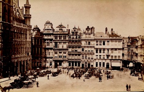 Брюссель 1875 - Площадь Гран-плас photo