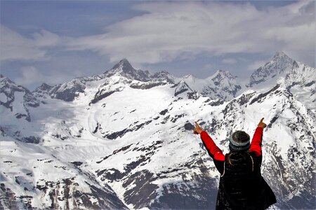 Snow mountain winter photo