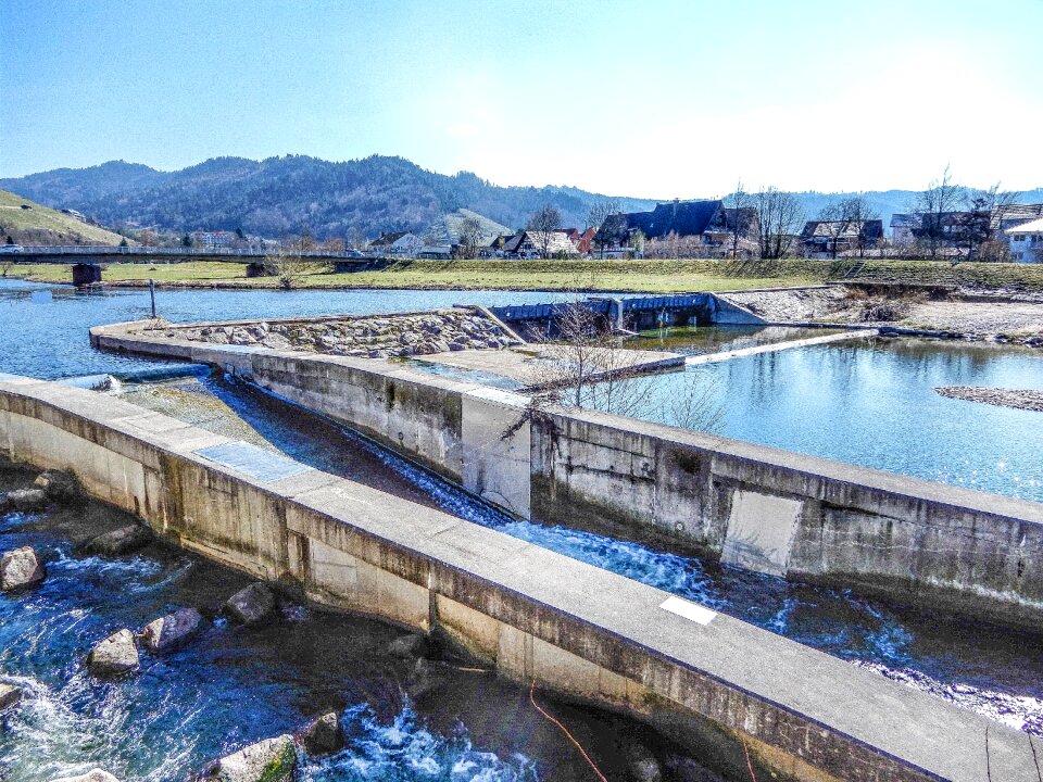 Wastewater river reflection