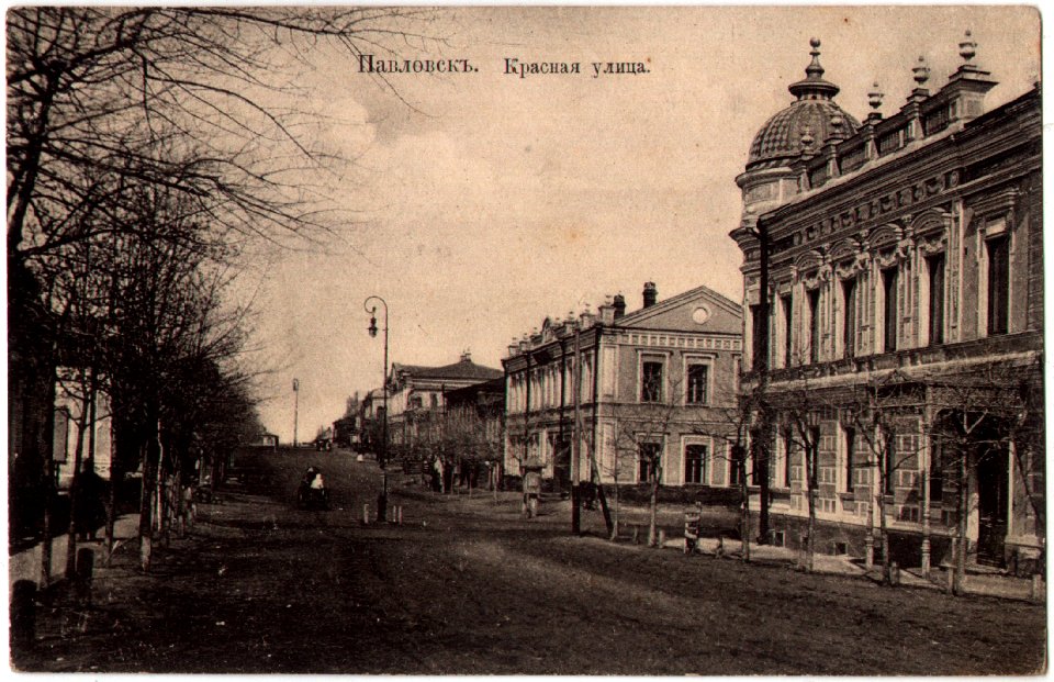 Павловск. Красная улица. Почтовая открытка 01