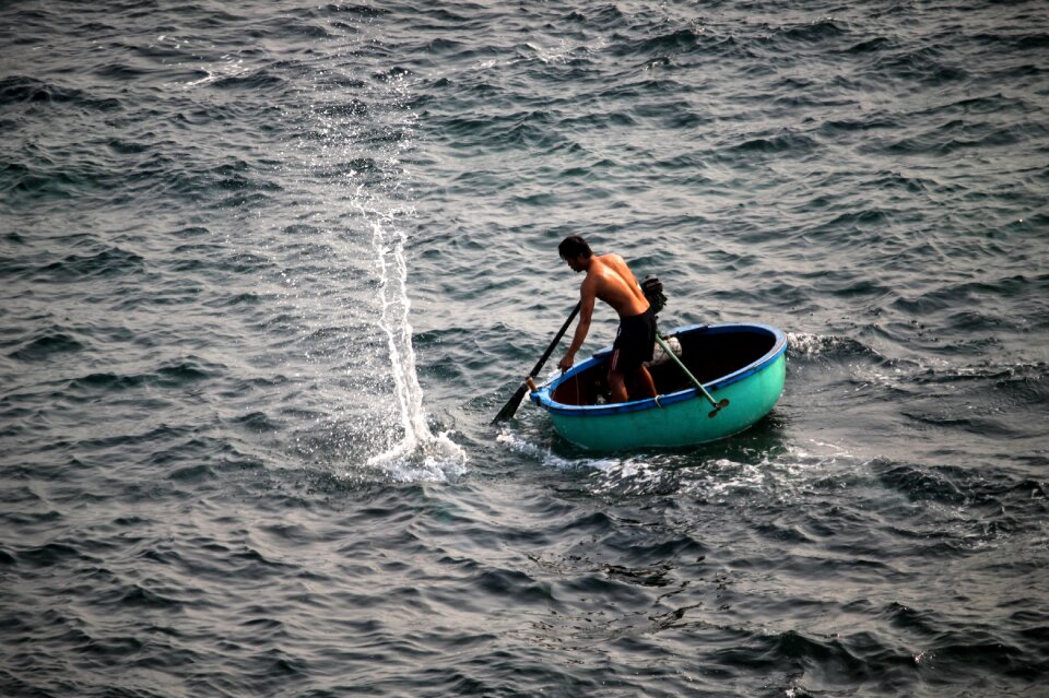 Sailing paddle fishing photo