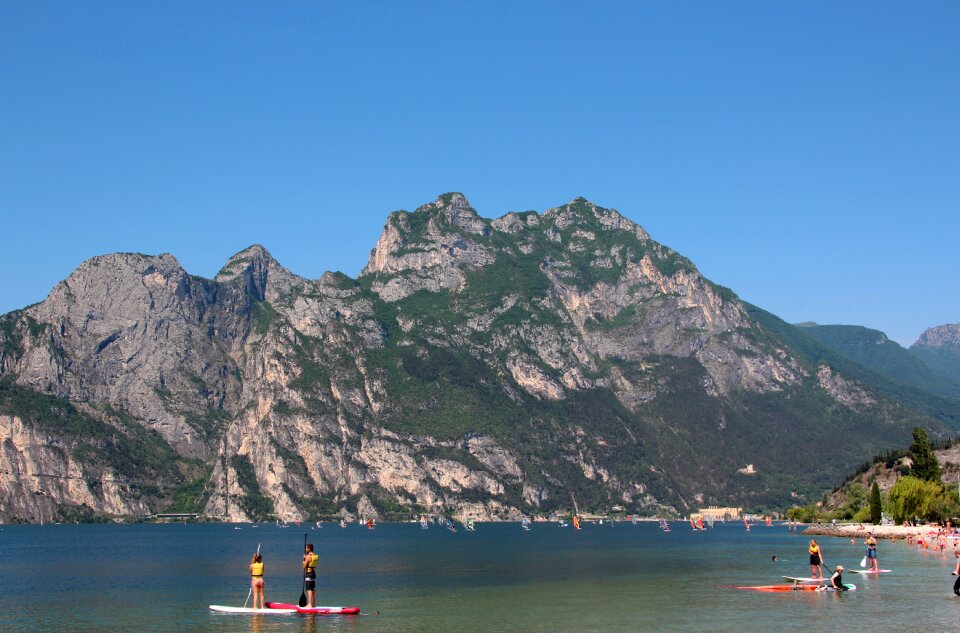 Landscape mountains water sports photo