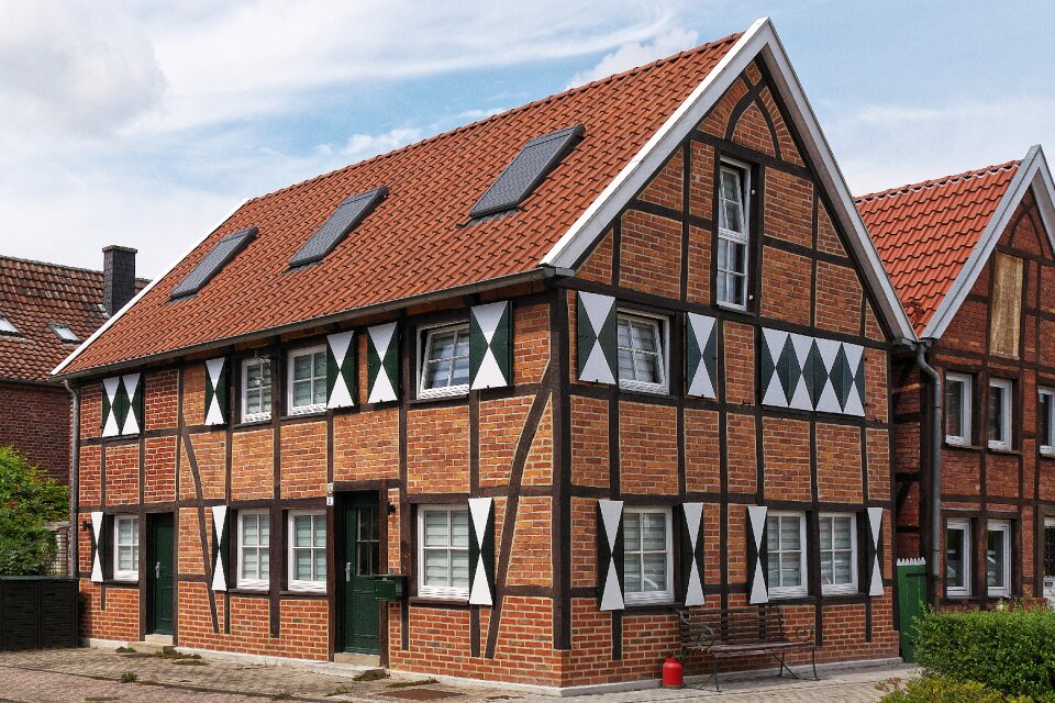 Renovated gable fachwerkhaus