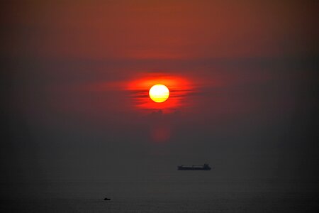 Night light sea photo