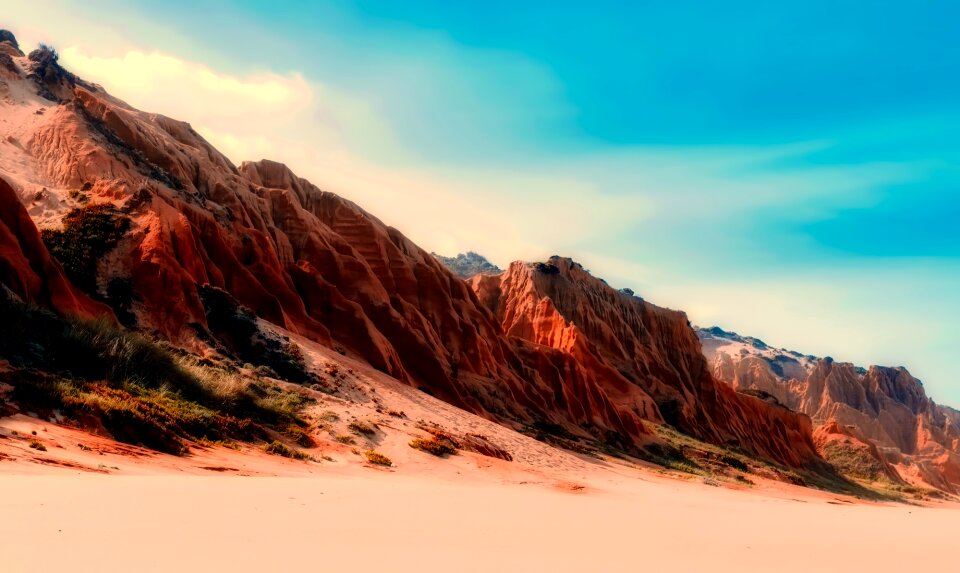 Beach sand sky photo