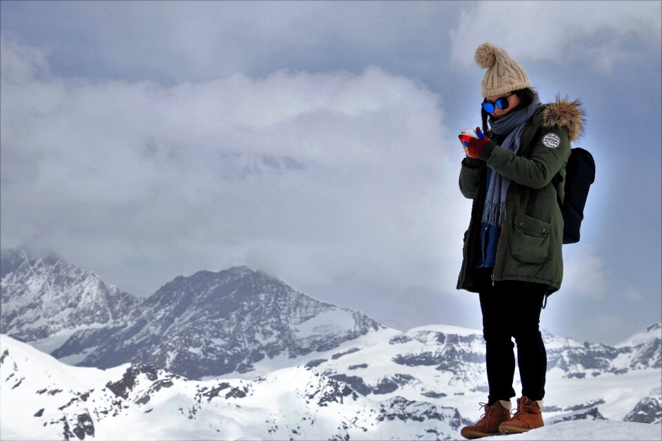 Winter mountain cold