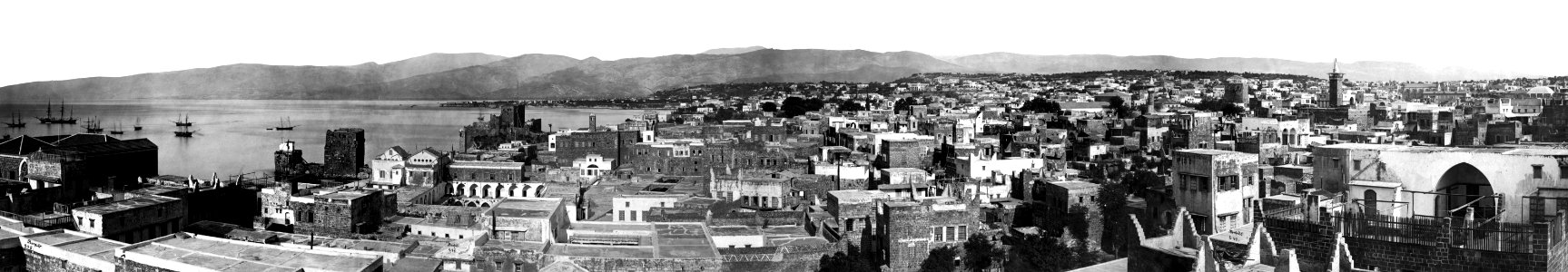 بيروت القرن 19 أسود أبيض photo
