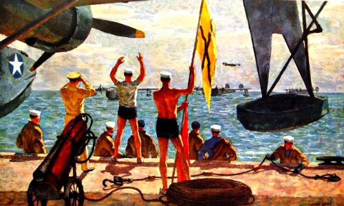 “Making the Buoy” artwork by Joseph Hirsch (19579229072)