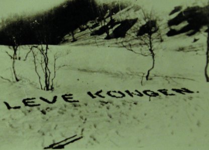 “Leve Kongen” (Long Live the King) written in occupied Norway to Allied fliers overhead, Norway, 1941 (22392470366)
