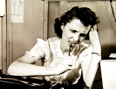 “Stop destroying that eraser, young lady! Conserve rubber photo, 1942 (35015279526)
