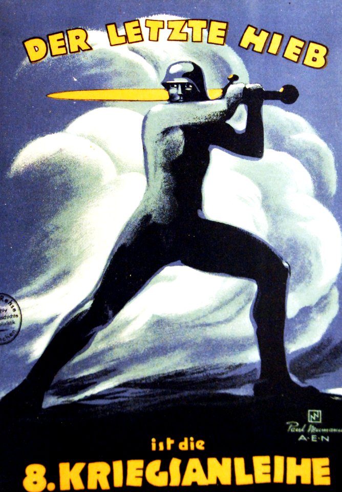 “The Last Blow” German 8th war bond poster, WWI (32549559863)