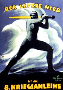 “The Last Blow” German 8th war bond poster, WWI (32549559863)