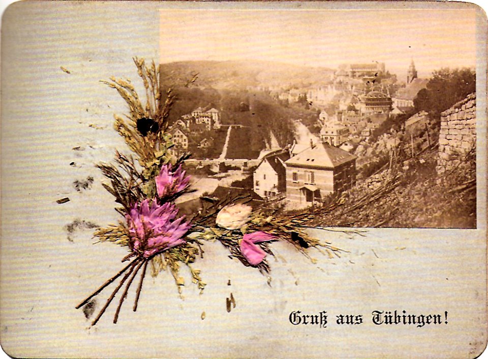 „Gruß aus Tübingen!“ Blick vom Österberg (PK 1887 TPk011)