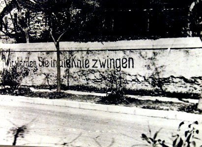 “We shall force them to their knees WWII theat to Nazis by Greek citizens, WWII (24519727476)
