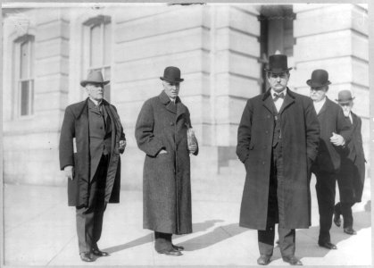 Thomas Wilson Bradley, 1844-1920, with Henry Wilber Palmer and George Washington Prince - all full-length portraits, standing on pavement LCCN2005691715