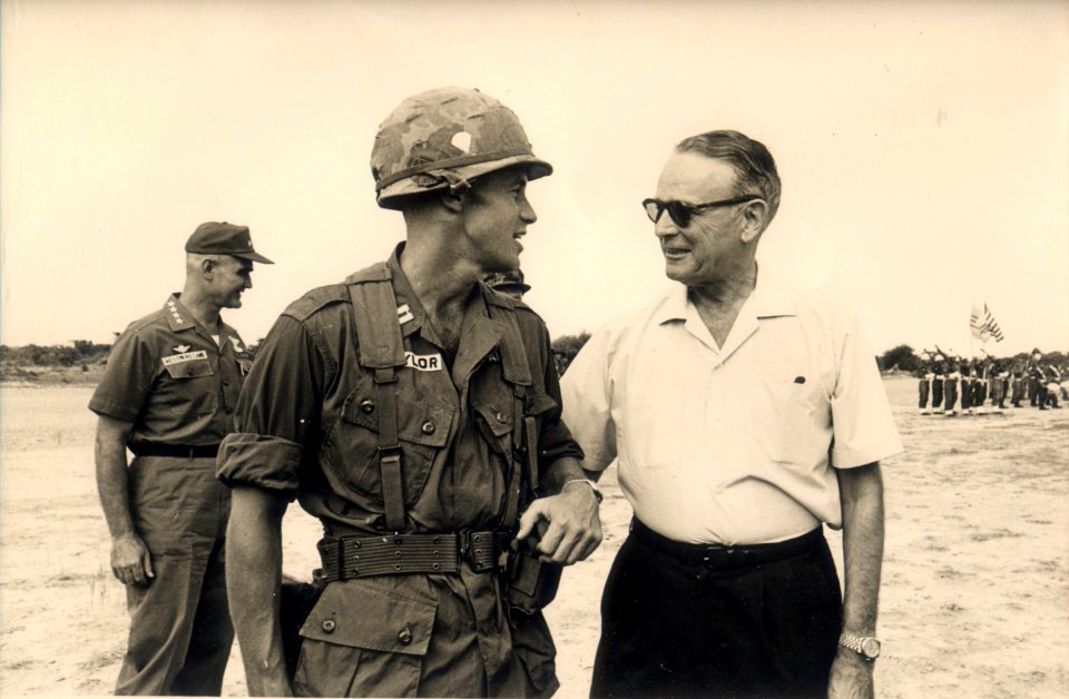 Thomas Taylor and General Maxwell Taylor meet in Vietnam