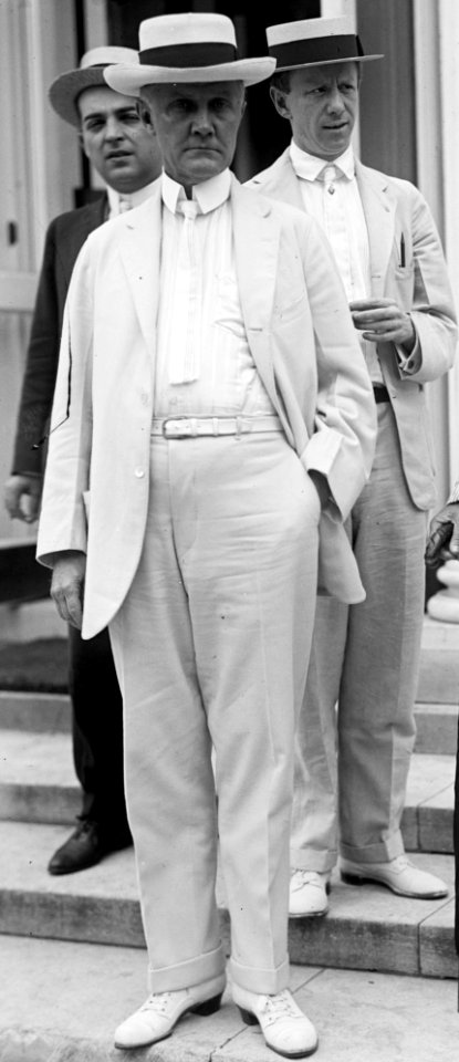 Thomas Watt Gregory (front) in 1920, from- BURLESON, ALBERT SIDNEY. REP. FROM TEXAS, 1899-1913; POSTMASTER GENERAL, 1913-1921. AT WHITE HOUSE WITH ATTORNEY GENERAL GREGORY LCCN2016866518 (cropped)
