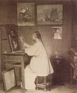 Thomson, John - Maler in seinem Atelier in Hongkong (Zeno Fotografie)