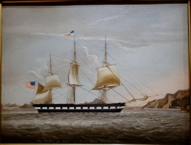 Thos Perkins of Salem in the Canton River, January 1st 1840, by Sunqua, 1840 AD, oil on canvas - Peabody Essex Museum - Salem, MA - DSC05297 photo