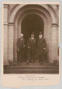 Three old friends. The President, Bishop Vincent and Jacob Riis taken at Chautauqua NY, August 11th 1905 LCCN2015647828