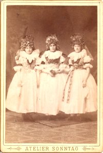 Three Girls ca 1885 (1) photo