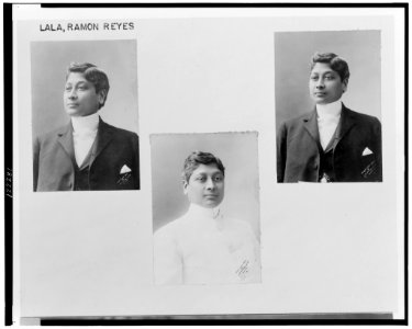 Three head-and-shoulders photographs of Ramon Reyes Lala, two facing left, one (center) facing front LCCN99403755