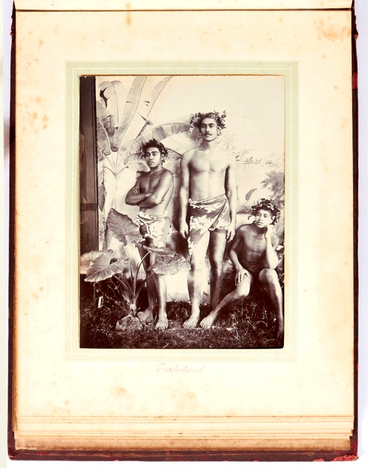 Three Tahitian men, 1887-1888