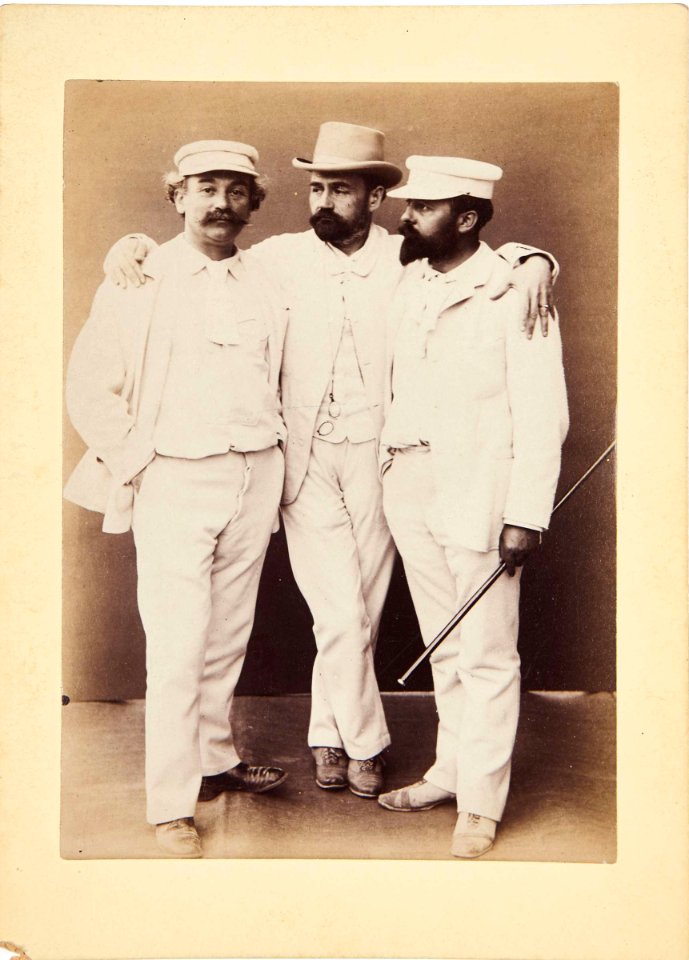 Three men in hats, by Émile Zola