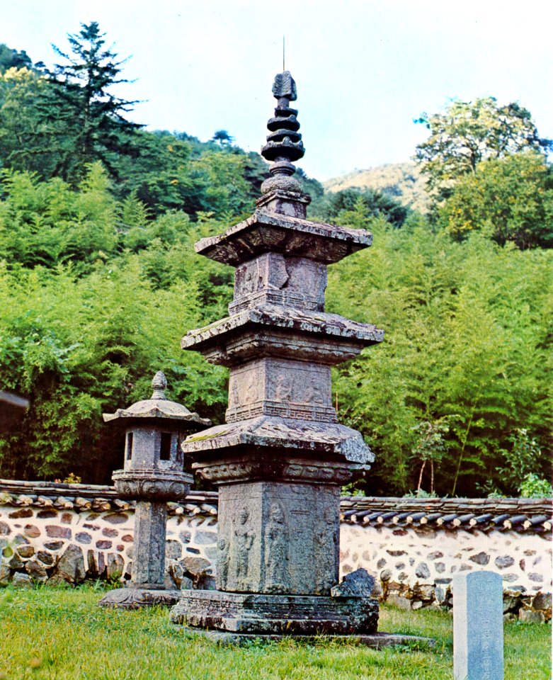 Three-story Stone Pagoda at Baekjangam of Silsangsa Temple in Namwon, Korea 01