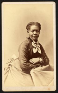 Three-quarter-length portrait of an African American woman facing front) - F. Forshew, Hudson, N.Y LCCN2010647831