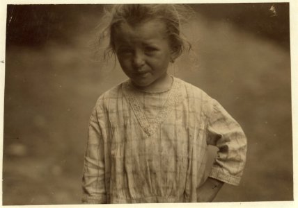 Three-year old Hilda, who is beginning beet work on a Wisconsin farm. See Hine Report, Wisconsin Sugar Beet, July, 1915. LOC nclc.00282