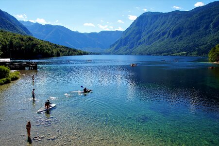 Julian alps clear water panorama