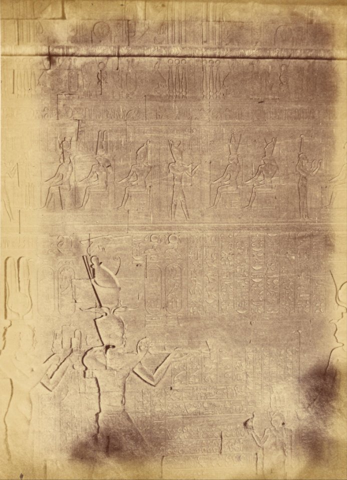 Théodule Devéria (French - (Close-up of Hieroglyphic Inscriptions (probably of the Temple of Edfu)) - Google Art Project