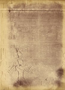 Théodule Devéria (French - (Close-up of Hieroglyphic Inscriptions (probably of the Temple of Edfu)) - Google Art Project