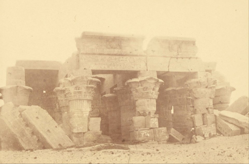Théodule Devéria (French - (Close View of the Pillars of the Temple of Ombos) - Google Art Project
