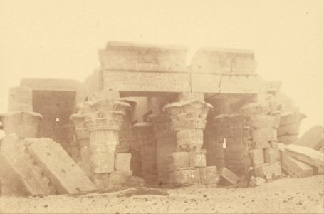 Théodule Devéria (French - (Close View of the Pillars of the Temple of Ombos) - Google Art Project