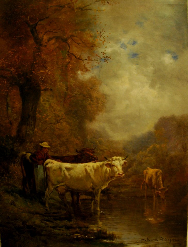 Théodore Levigne - Vache blanche